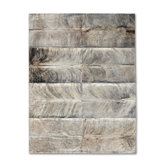 Patchwork Cowhide Oak Exotic Zebu Rug