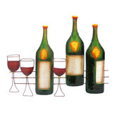 Wine Bar Metal and Glass Metal Wall Art
