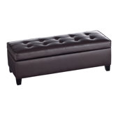 Claro Faux Leather Storage Bench
