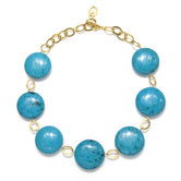 White Oak 18k Vermeil Tuquoise Buffy Necklace