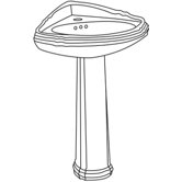 Regent Pedestal Bathroom Sink in White
