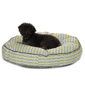 Wave Print Circle Dog Bed