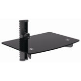 12" Adjustable Wall Mount Glass Shelf for DVD/VCR
