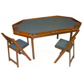 72" Deluxe Maple Folding Game Table Set