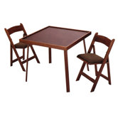 35" Oak Folding Domino & Game Table
