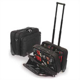 W600 Black Wheeled Tool and Laptop Zipper Case: 9" H x 18" W x 13" D