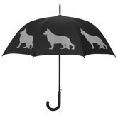 Dog Park German Shepherd Silhouette Walking Stick Umbrella