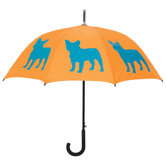 Dog Park French Bulldog Silhouette Walking Stick Umbrella