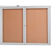 Enclosed Bulletin Board in Bronze with Cork