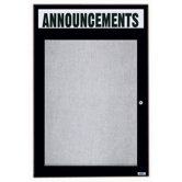 Illuminated Outdoor Enclosed Bulletin Board