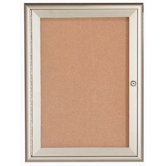 Enclosed Bulletin Board with Aluminum Waterfall Style Frame