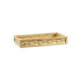 Woven Teak Amenities Rectangular Serving Tray