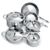 Elite 3-Ply Stainless Steel 10-Piece Cookware Set