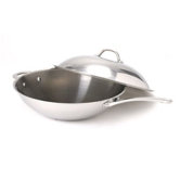 Elite 6.35 Quart Covered Wok with Helper Handle