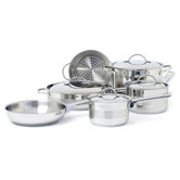 Gourmet 3-Ply Stainless Steel 10-Piece Cookware Set