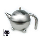 51 Oz Footed Teapot with Infuser in Satin