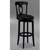 Corsica 24.5" Swivel Counter Stool with Vinyl Seat in Black