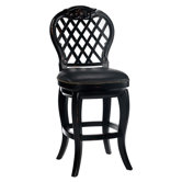 Braxton 30" Black Leather Swivel Bar Stool