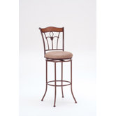 Ryland Swivel Stool in Distressed Brown Cherry