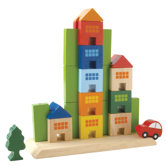 Sliding Town City Themed Building Blocks