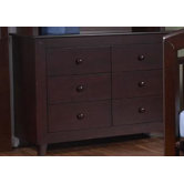 Gala Double 6-Drawer Dresser in Mocacchino