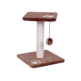 Catwalk Catnip Prague Plush Cat Scratcher in Brown/Beige