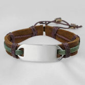 Leather and Hemp Bracelet