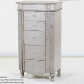 Circa Jewelry Chest in Distressed Antique Silver