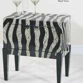 Contempo Zebra Side Console Table