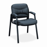 Leather Guest Chair with Arms