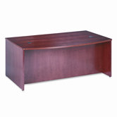 BW Veneer Series Bow Front Executive Desk Shell