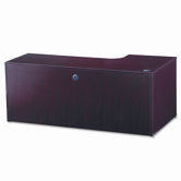 Credenza Shell w/Left Corner, 72w x 24 x 36d x 29h, Mahogany Frame/Top