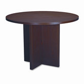 Round Conference Table Top, 42" Diameter, Mahogany