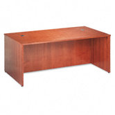 Veneer Executive Desk Shell with Beaded Edge Detail