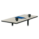 Rectangular Tabletop, No Grommets, Light Gray