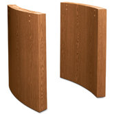 Curved Base For Conference Table, Medium Oak