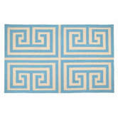 Greek Key Blue Rug