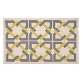Geometric Tile Yellow/Grey Rug