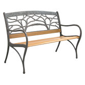 Tree Cast Aluminum Park Bench