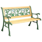 Tiffany Dragonfly Cast Iron Park Bench