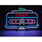 Cars and Motorcycles Diner Car Neon Sign
