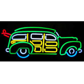 Surfin Woody Wagon Neon Sign