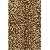 Kings Court Gold Leopard Animal Print Rug
