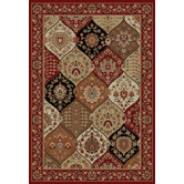 Barclay Red Wentworth Panel Rug