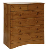 Scandinavian 2 Over 4 Drawer Chest