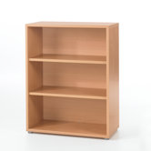 Pierce Office Three Shelf Bookcase in Beech