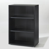 Fairfax Short Wide Bookcase in Black Woodgrain