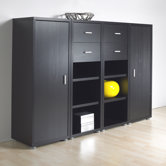 Fairfax Bookcase Set in Black Woodgrain