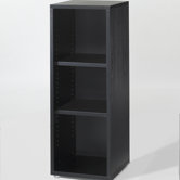 Fairfax Short Narrow Bookcase in Black Woodgrain