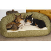 Deluxe Bolster Dog Bed in Microfiber